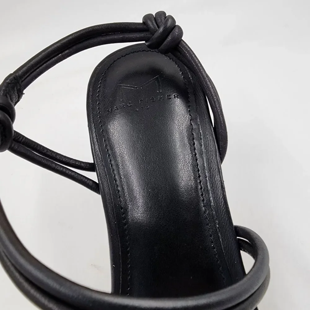 Marc Fisher LTD. Davia Square Toe Sandals Women's 7.5 Black Slingback Strap~ - Picture 10 of 15